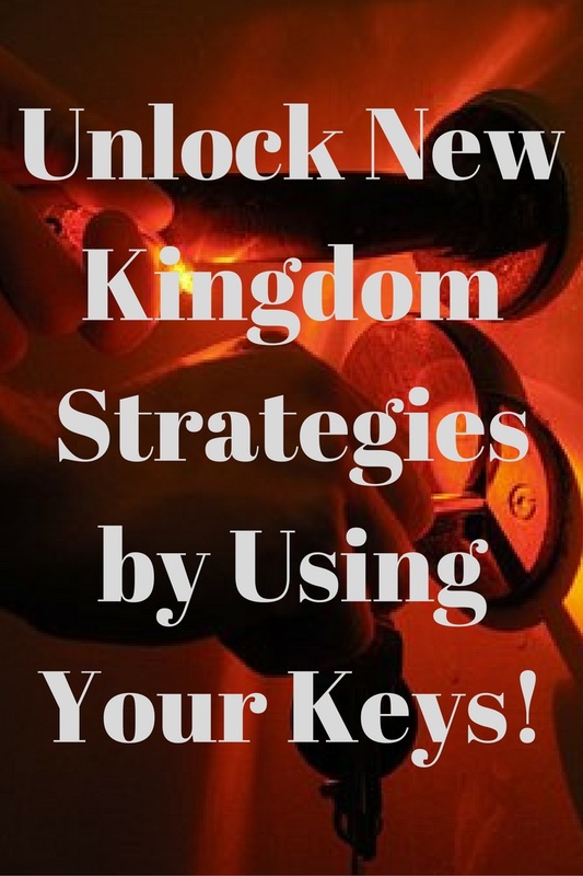 UNLOCK NEW STRATEGIES FOR THE KINGDOM OF GOD BY USING YOUR KEYS! Teaching by Deborah Perkins from HisInscriptions.com blog. Learn how to use the keys God has given you to build God's church. Prophetic word included in teaching.