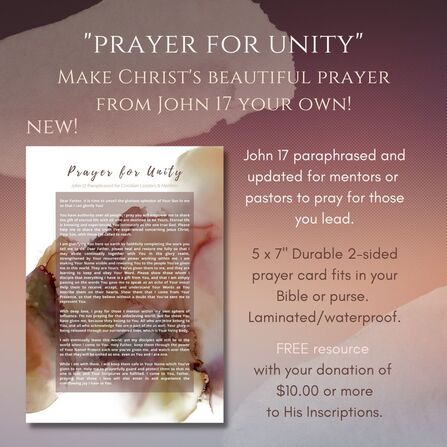 Prayer Card: Prayer for Unity from His Inscriptions