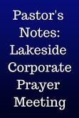 Prayer Meeting Notes