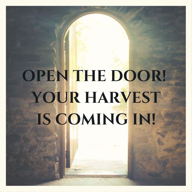 Open the Door! Your Harvest is Coming In! Prophecy from Deborah Perkins / www.HisInscriptions.com