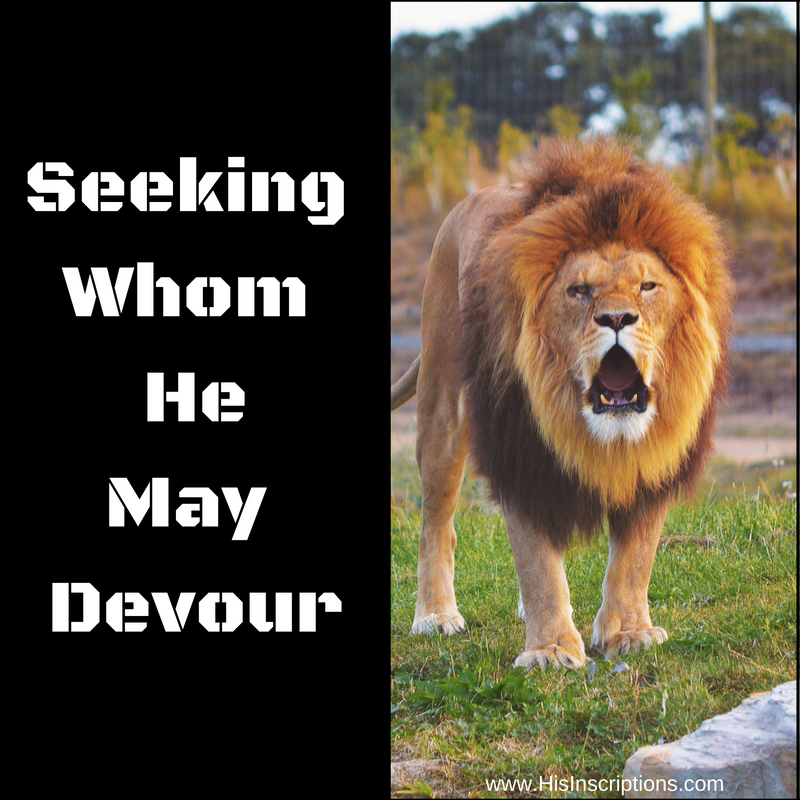 The enemy is still prowling around like a roaring lion, seeking whom he may devour. Don't be his next victim! Strategies for an overcoming Christian life, by Deborah Perkins of His Inscriptions.